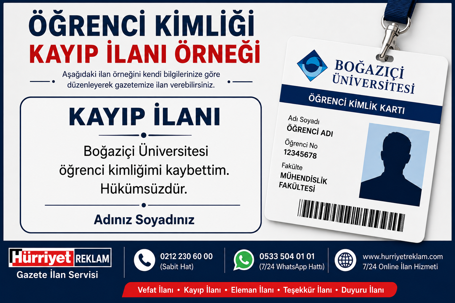 Hürriyet Gazetesi İlan Servisi