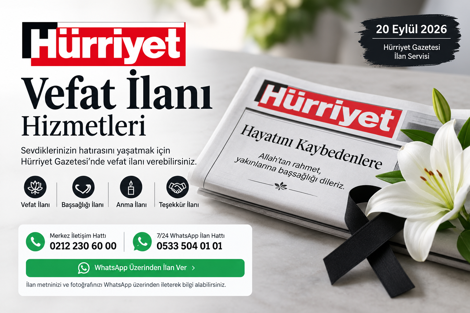 Bugünkü Vefat İlanlar